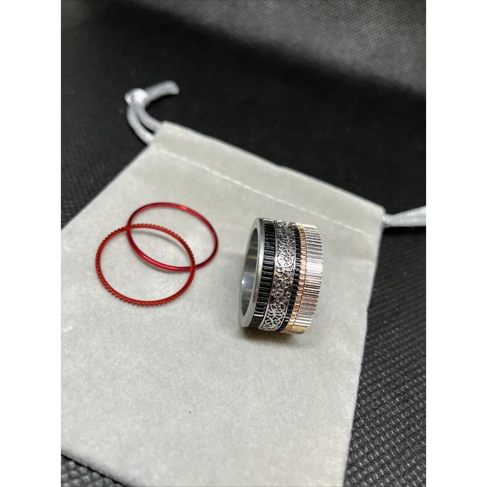 Meditation Prayer Band Silver Ring Spinner Rings. Bulk Pack. 10 Each Size 8 & 9